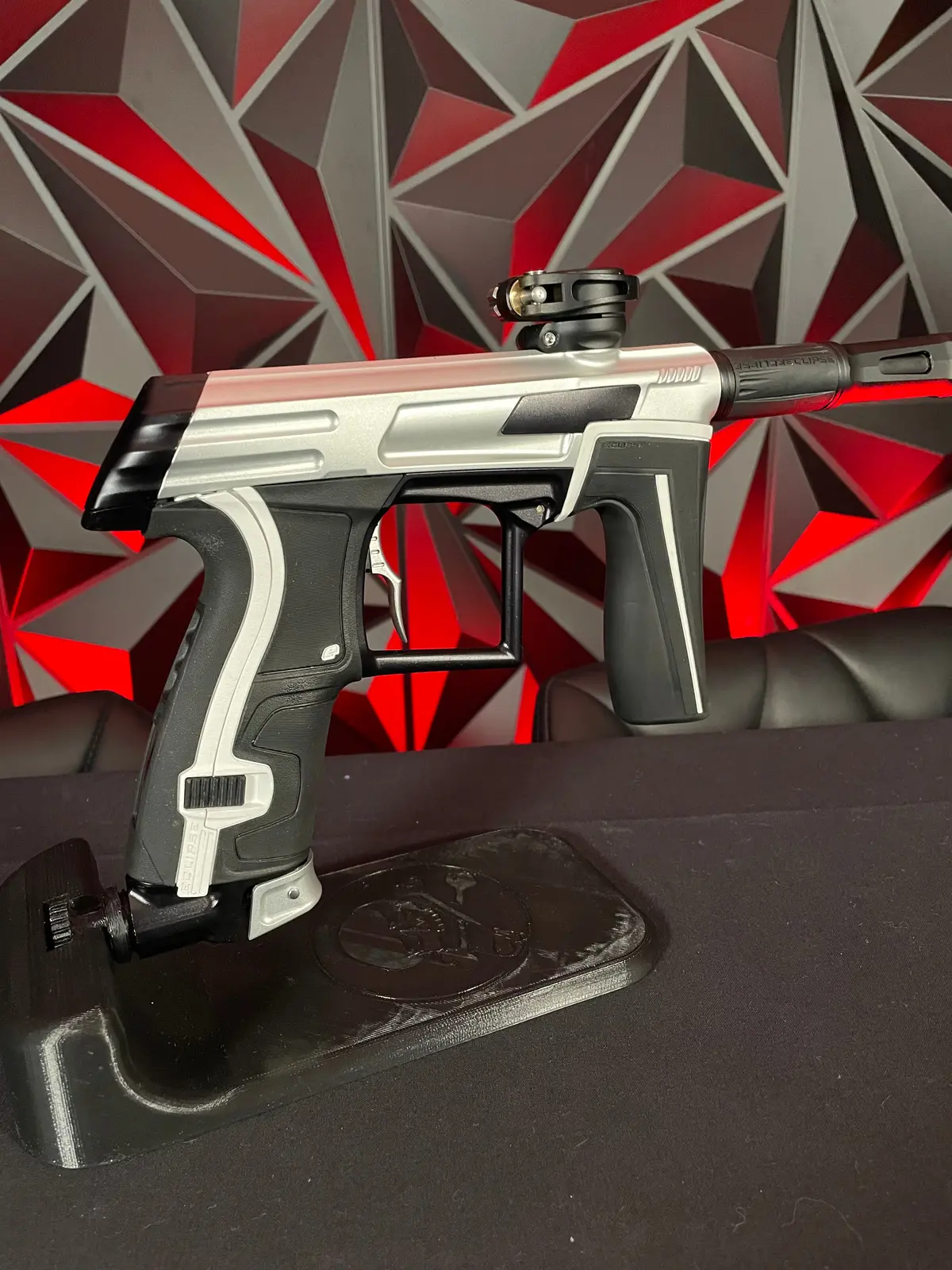 Used Planet Eclipse Cs1.5 Paintball Gun - Silver/Black W/S63 Barrel System & Exalt Deuce Trigger 1