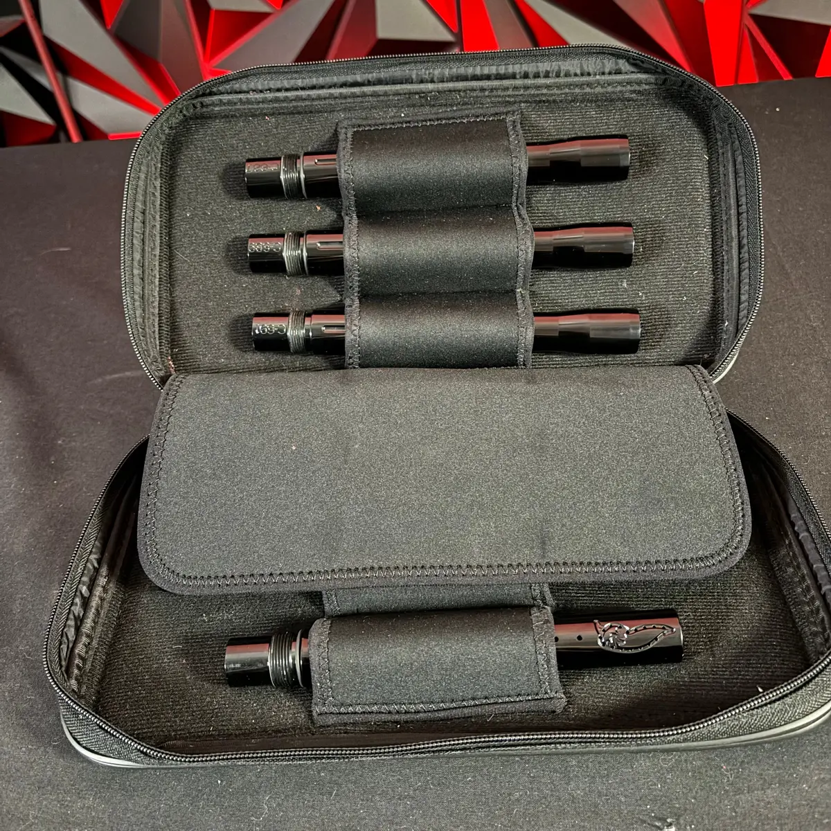 Used Redz Pepperstickz 6 Piece Barrel Kit - Gloss Black W/ Original Case 1
