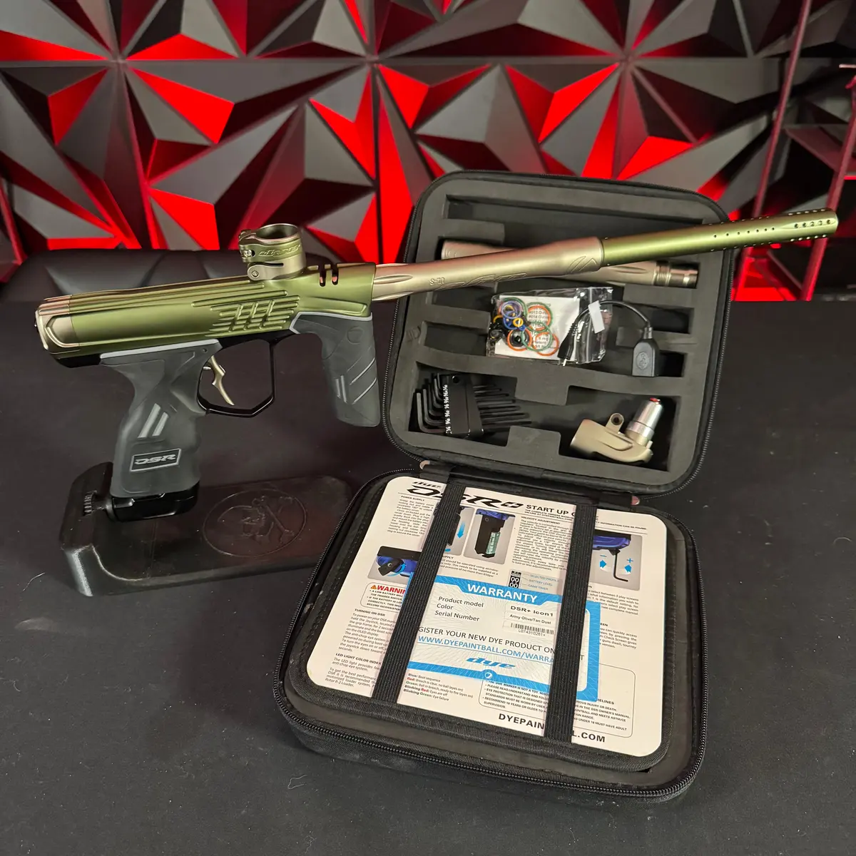 Used Dye Dsr+ Paintball Marker - Icon Army W/ Slap2 Asa 1