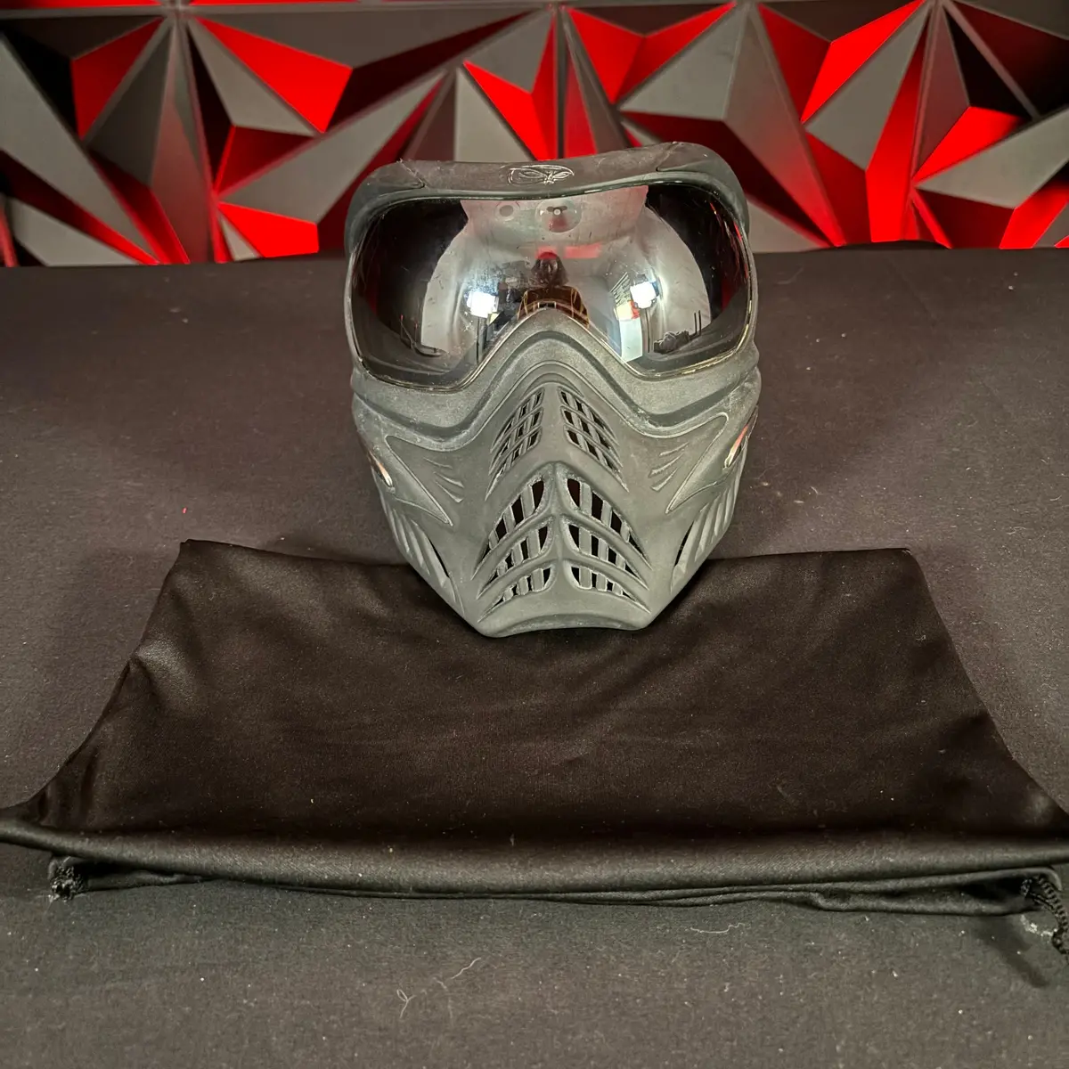 Used V-Force Grills Paintball Mask - Black W/Soft Goggle Bag 1