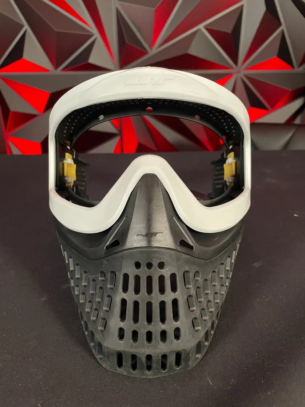 Used Jt Proflexx Paintball Mask - Black/White W/ Chin Strap 1