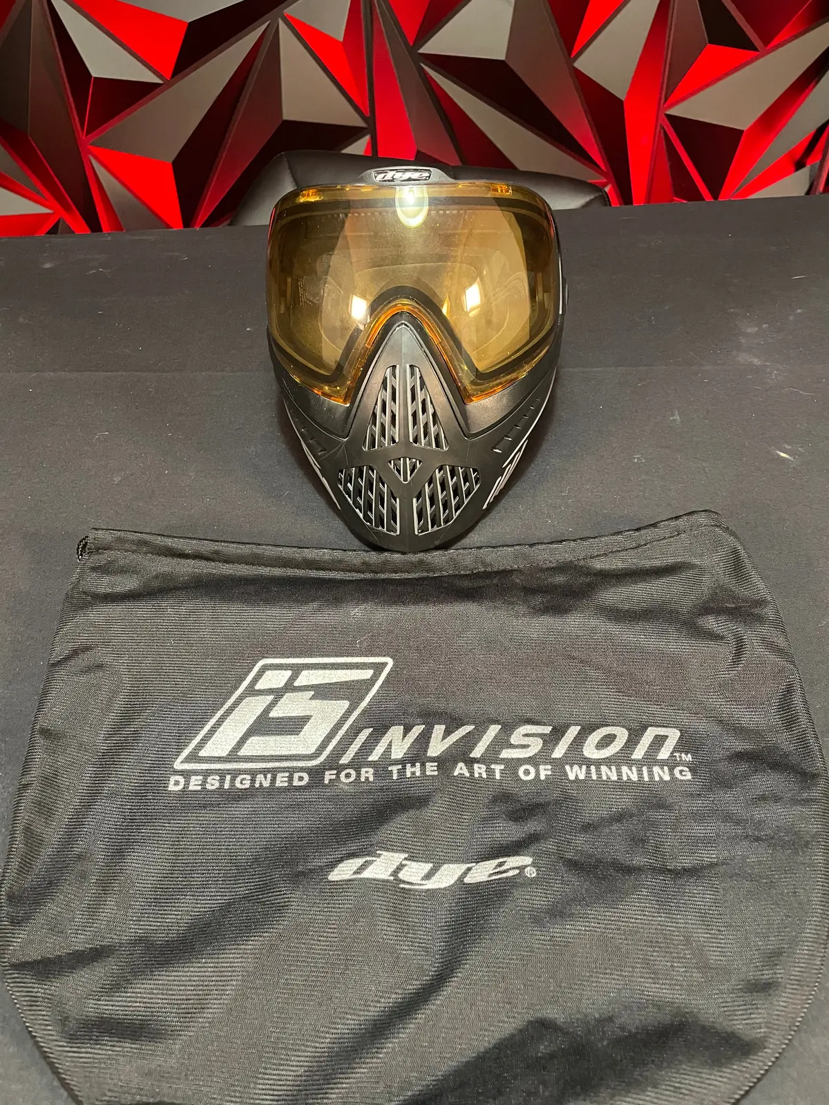 Used Dye I5 Paintball Goggle - Onyx (Black) W/ Goggle Bag & Hd Lens 1