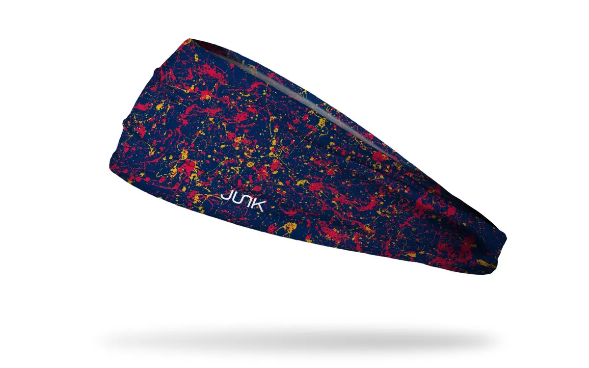 Navy Scarlet Gold Splatter Big Bang Lite Headband 1