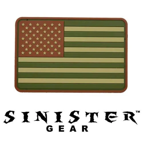 Sinister Gear "American Flag" Pvc Patch - Arid 1