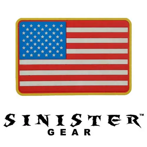 Sinister Gear "American Flag" Pvc Patch - Color 1