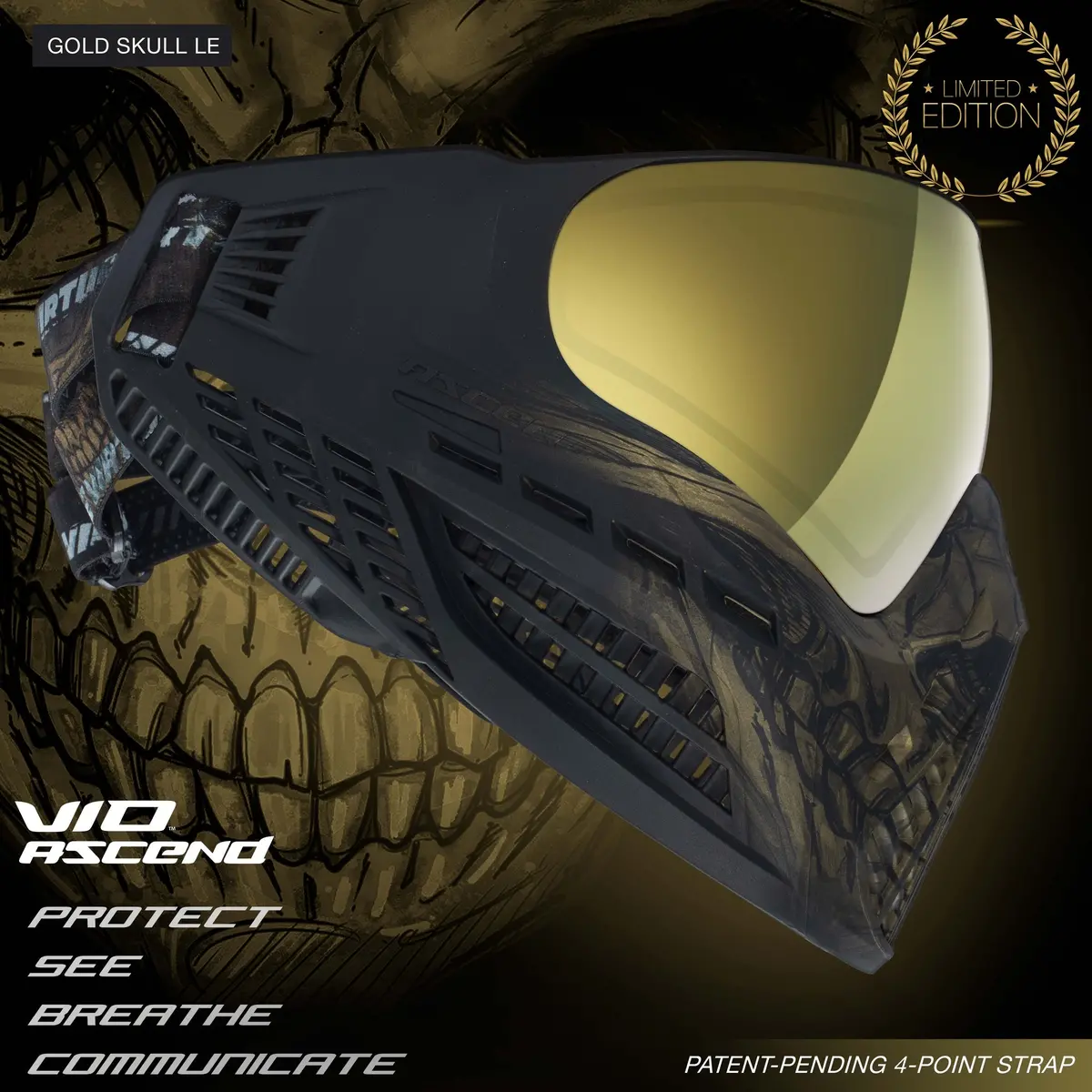 Virtue Vio Ascend Goggle - Gold Skull Le 1