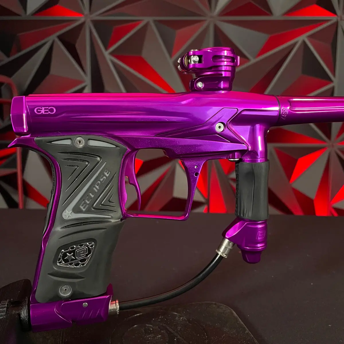 Used Planet Eclipse Geo 3 Paintball Gun - Polished Purple W/Iv Core 1