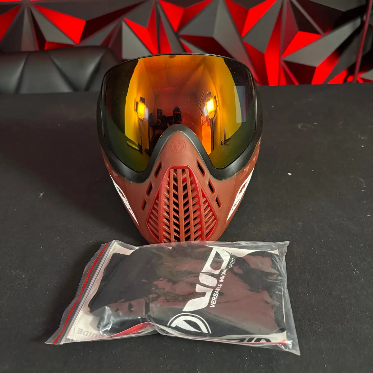 Used *Display* Virtue Vio Ascend Paintball Mask - Crystal Fire 1