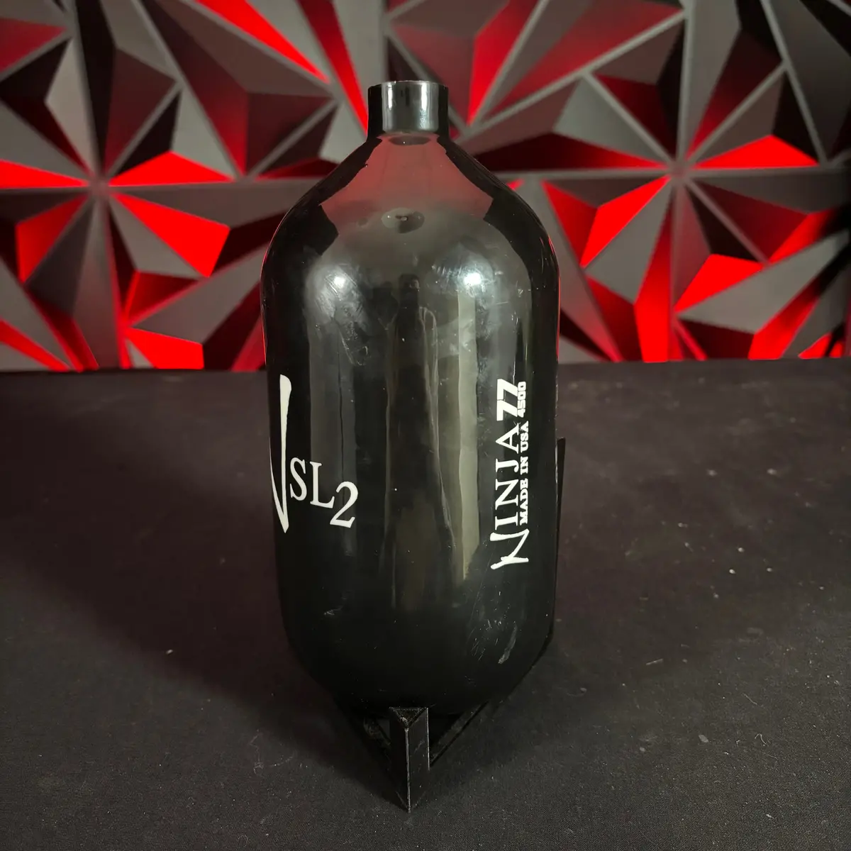 Used Ninja Sl2 77/4500 Paintball Tank - Bottle Only - Black/ White 1