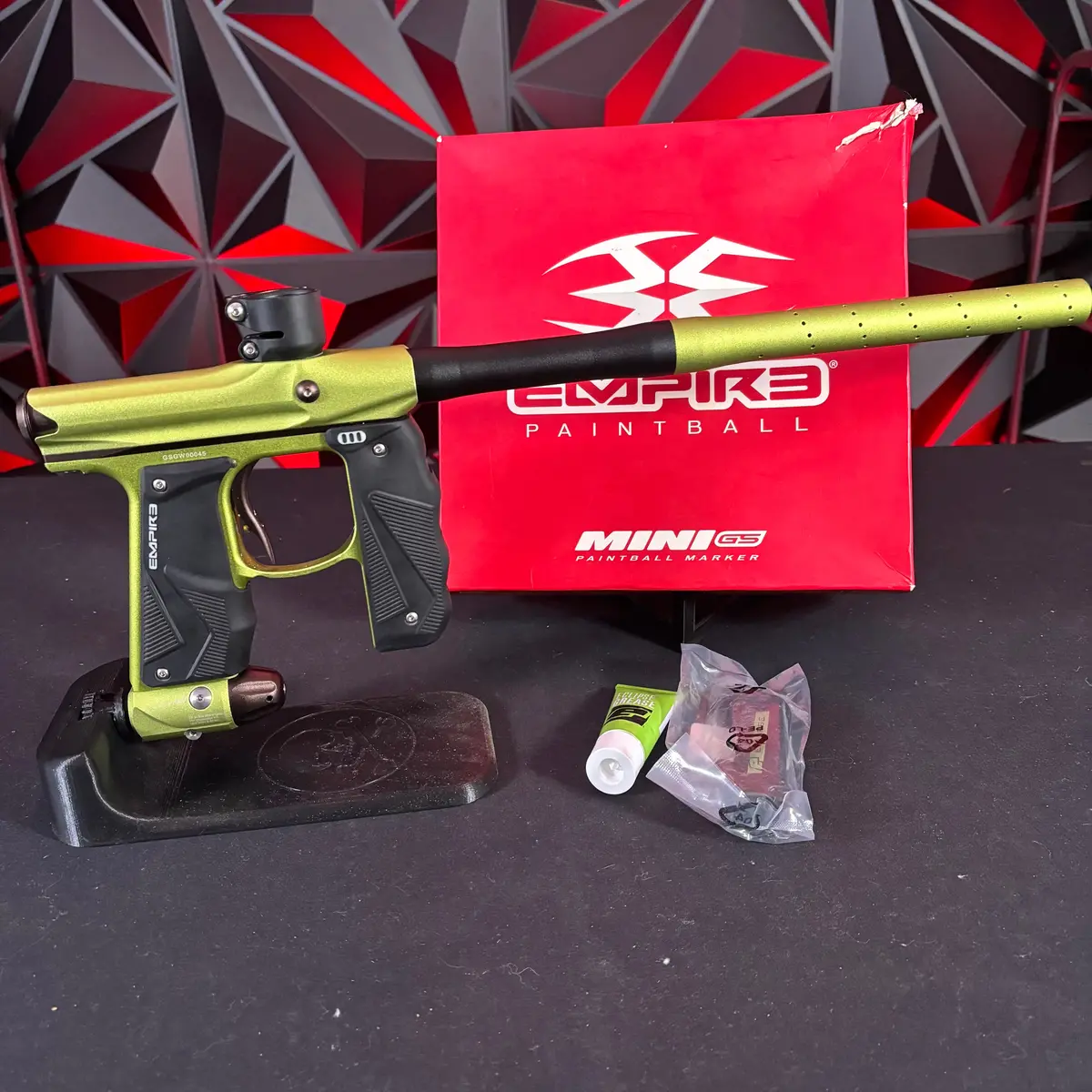 Used Empire Mini Gs Paintball Gun - Green/Black 1