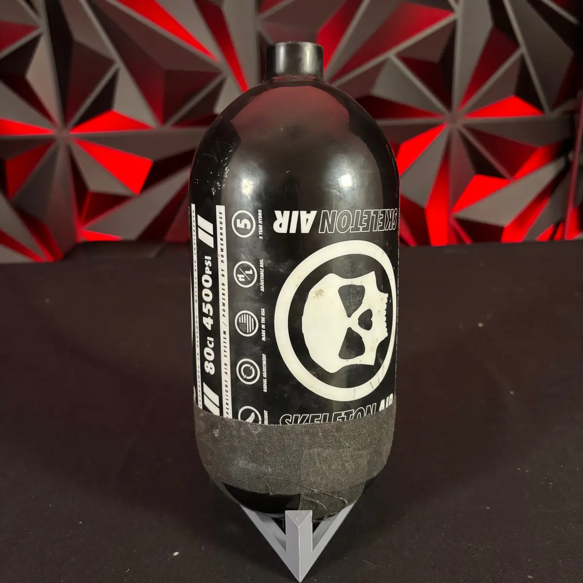 Used Infamous Hyperlight 80/4500 Paintball Tank - Black/White **Bottle Only** 1