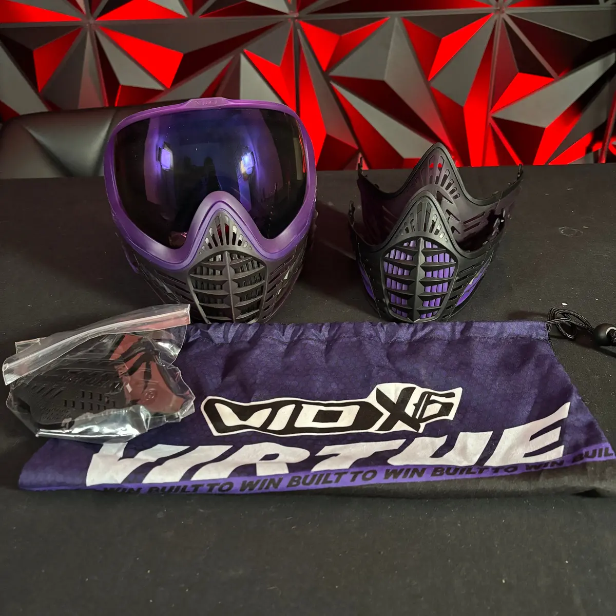 Used *Display* Virtue Vio X6 Paintball Mask - Purple Storm 1