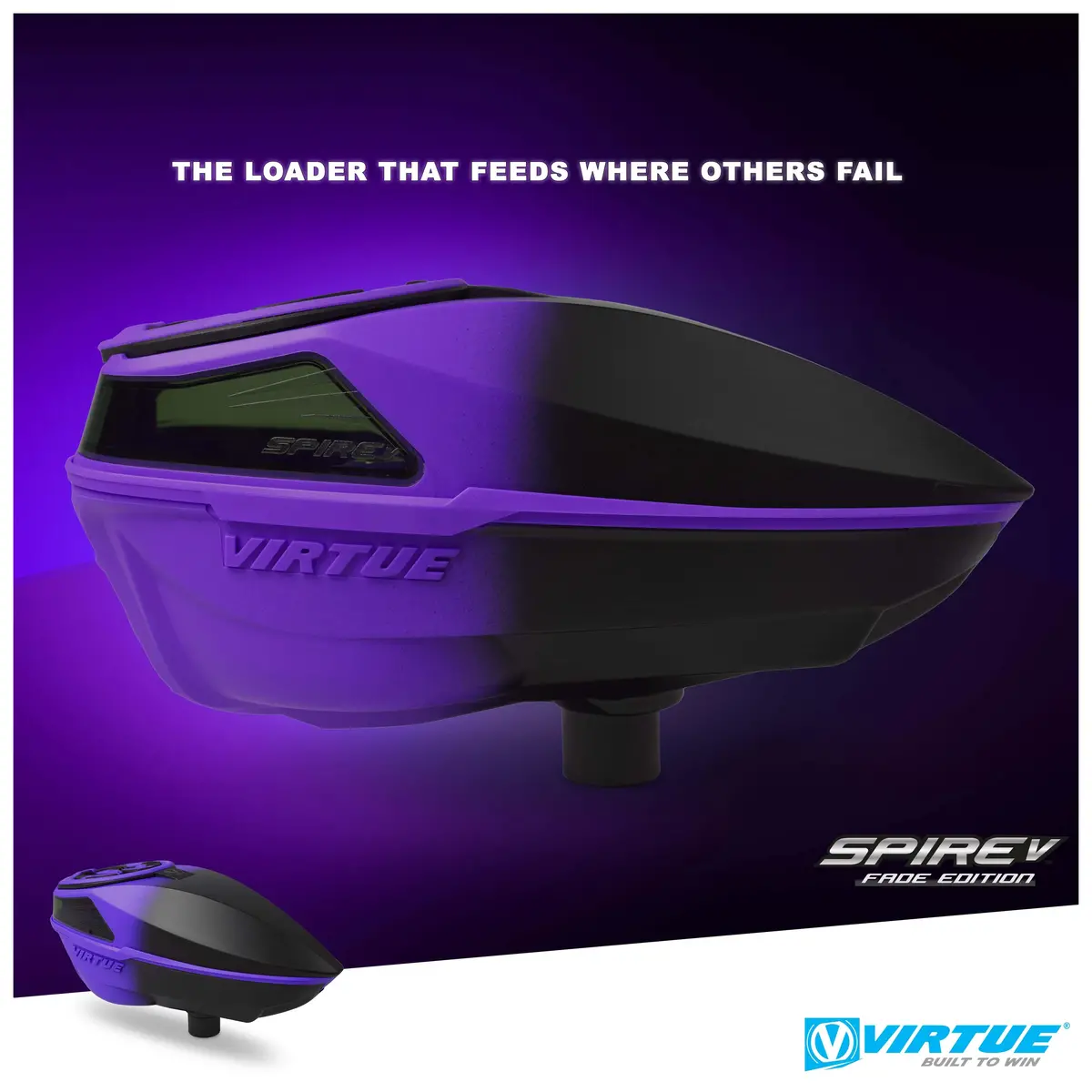 Virtue Spire 5 Paintball Loader - Purple Black Fade 1
