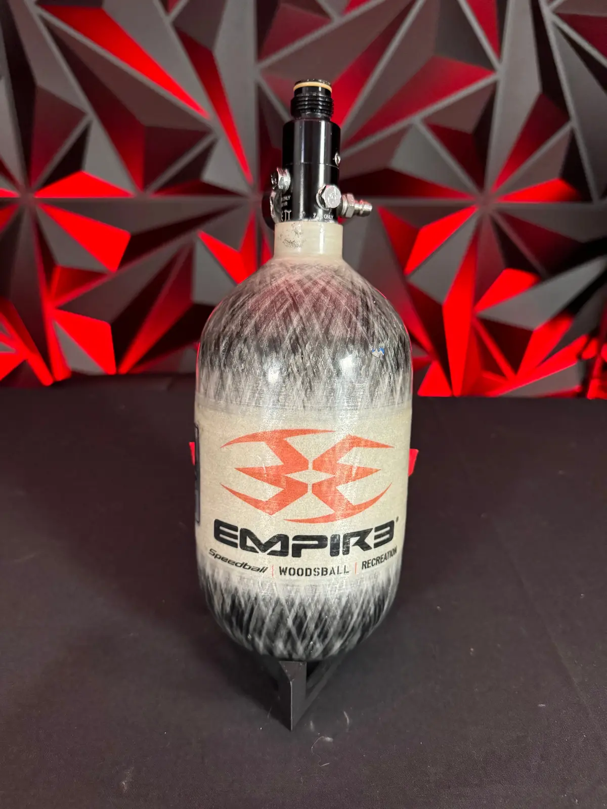 Used Empre 68/4500 Paintball Tank - Translucent Grey W/Standard Regulator 1