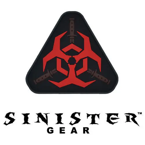 Sinister Gear "Biohazard" Pvc Patch - Red 1