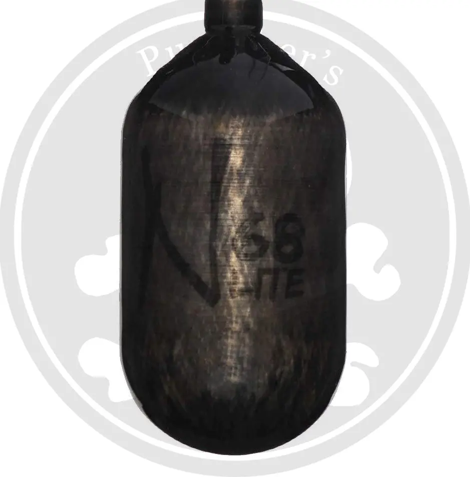 Ninja Carbon Fiber Lite 68/4500 Paintball Tank - Translucent Black - Adjustable Regulator 1