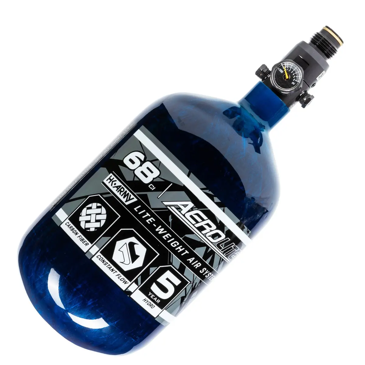 Hk Army Aerolite Carbon Fiber Tank W/ Standard Reg - 68/4500 Psi - Blue 1