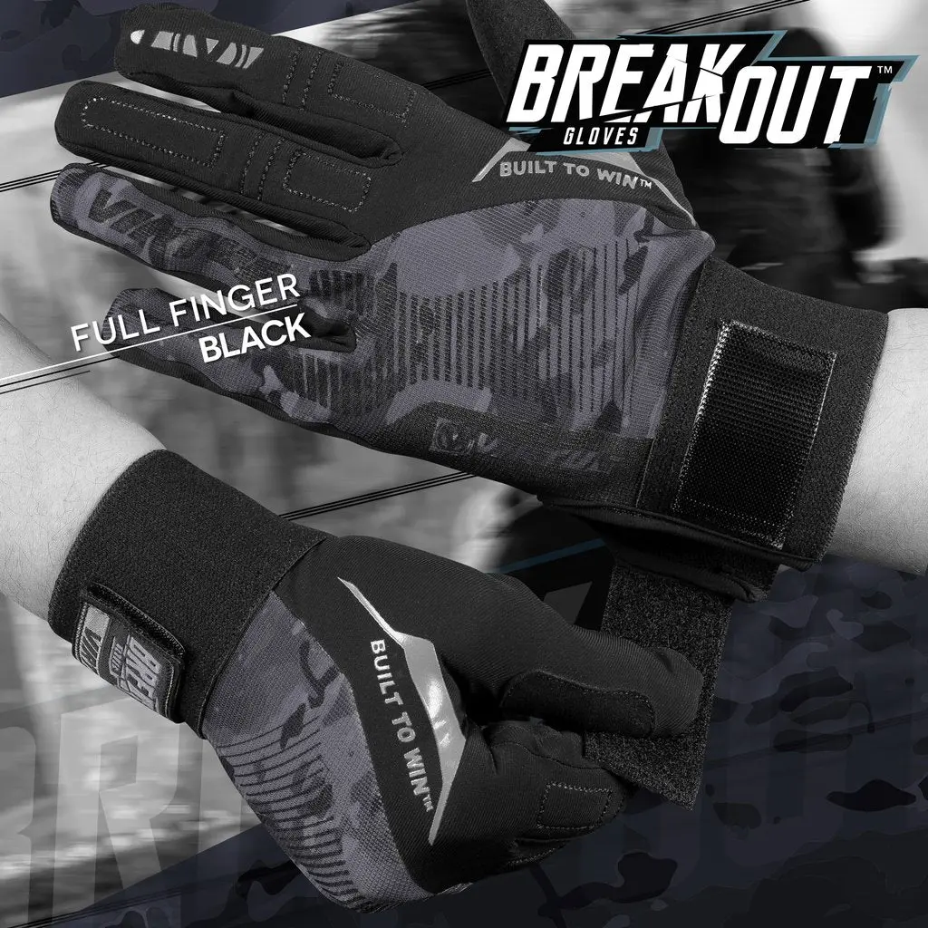 Virtue Breakout Gloves - Ripstop Full Finger - Black Camo 1