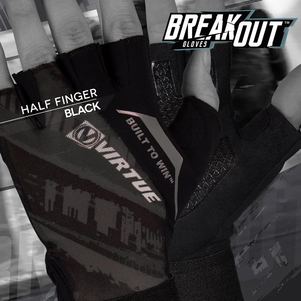 Virtue Mesh Breakout Gloves - Half Finger - Graphic Black 1