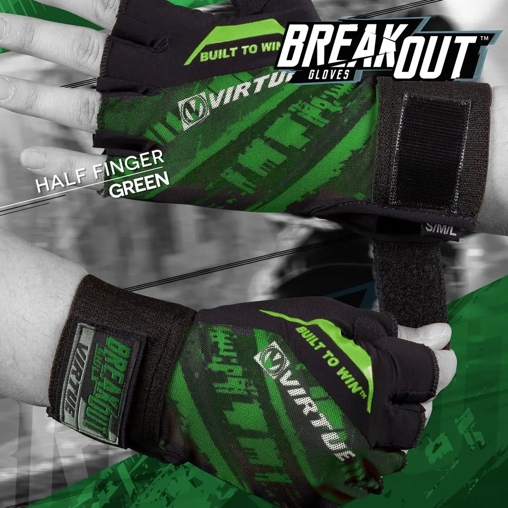 Virtue Mesh Breakout Gloves - Half Finger - Graphic Green 1