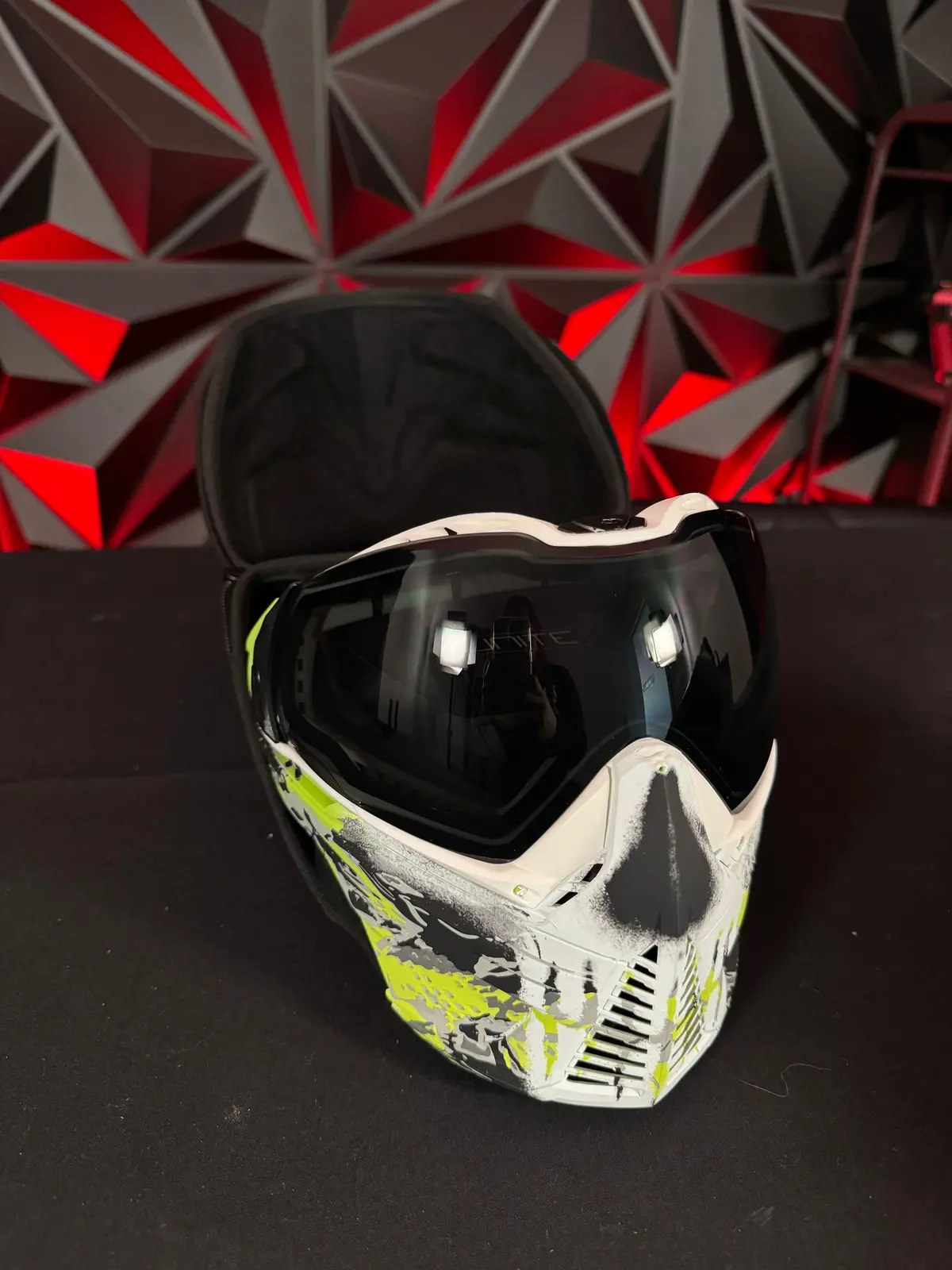 Used Infamous Push Skull Paintball Mask - Skull Volt W/Hard Case 1