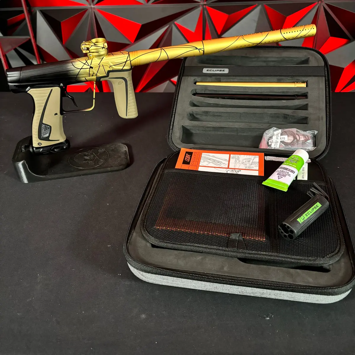 Used Planet Eclipse 180R Paintball Gun - Ultimate Package - (1 Of 1) Black/Gold Faded Splash 1