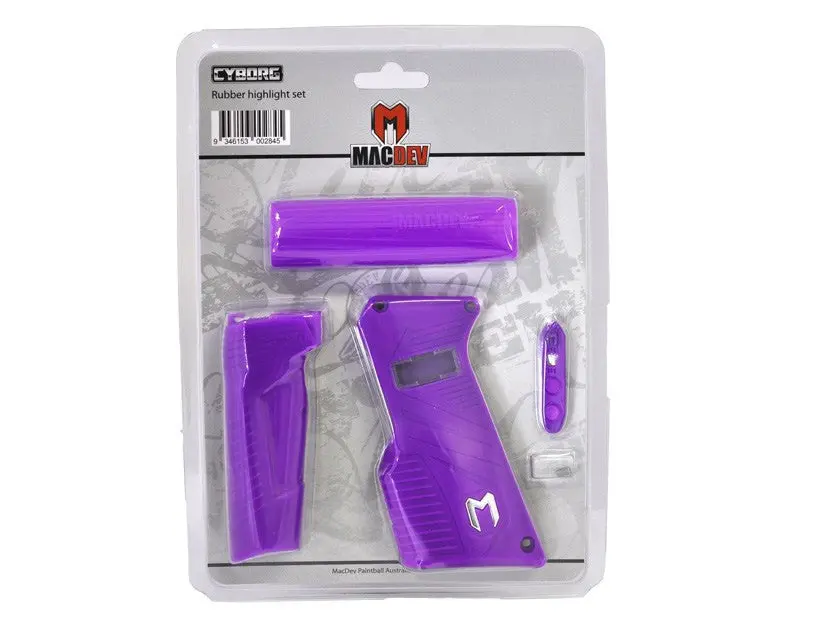 Macdev Cyborg 6 Rubber Grip Set - Purple 1