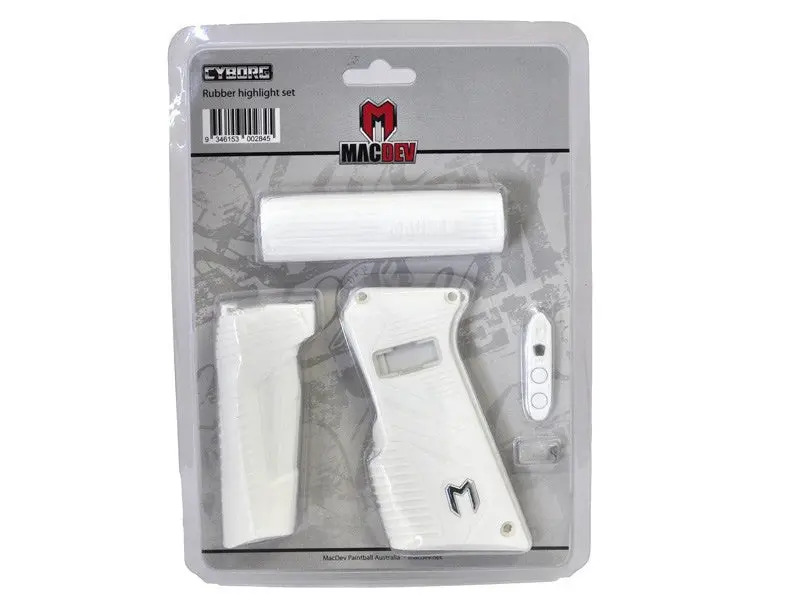 Macdev Cyborg 6 Rubber Grip Set - White 1