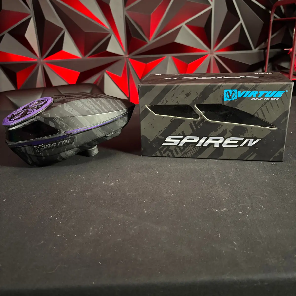 Used Virtue Spire Iv Paintball Loader - Graphic Amethyst W/ Purple Ntr 1
