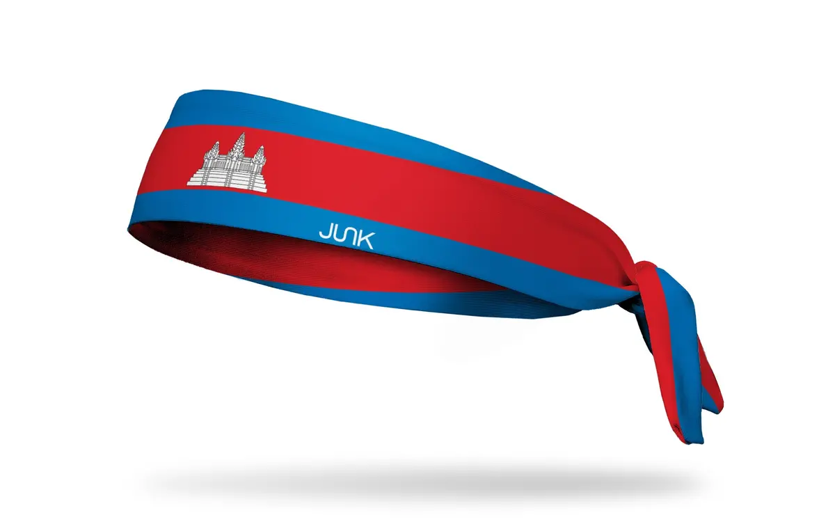 Cambodia Flag Flex Tie Headband 1