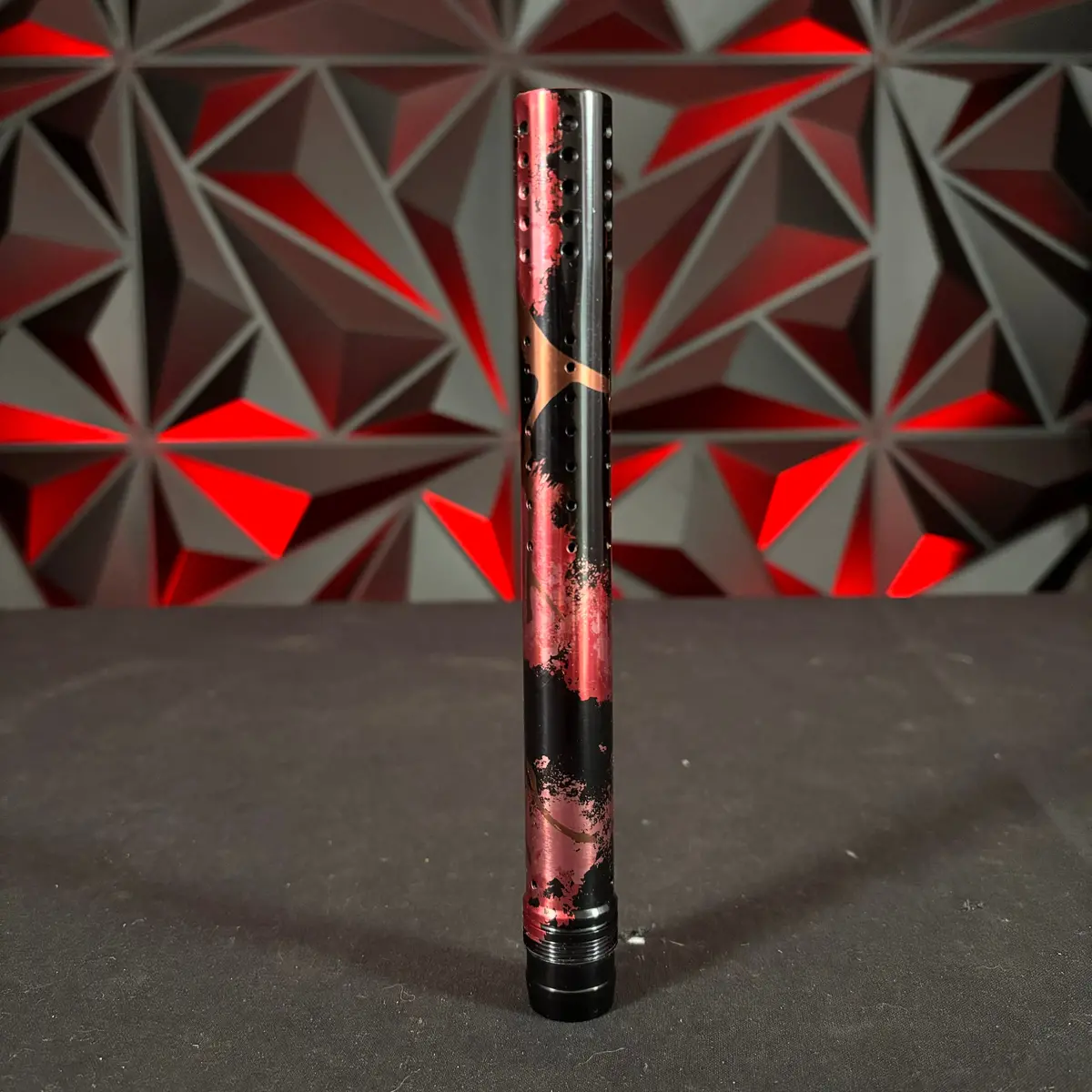 Used Dye Ul Paintball Barrel Tip - Custom Polished Black/Red 1