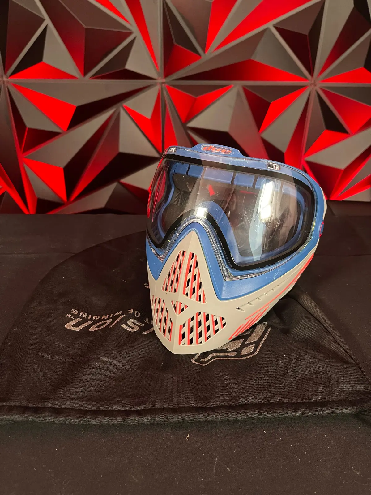 Used Dye I5 Paintball Goggle - Grey/Red W/Soft Goggle Bag 1