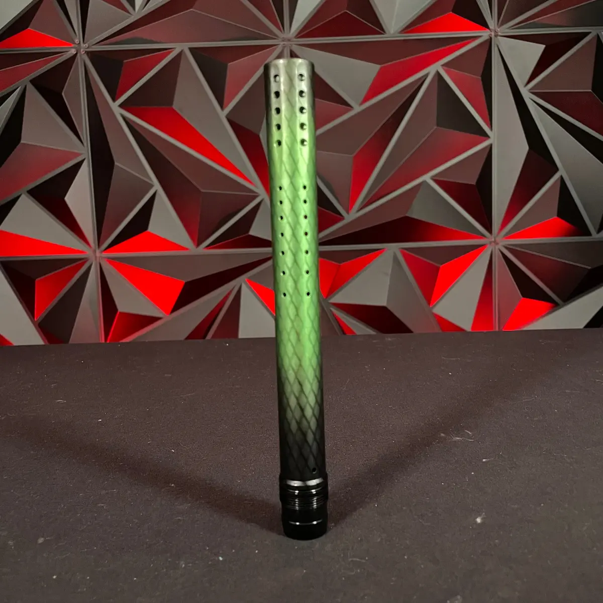 Used Dye Ul Paintball Barrel Tip - Custom Faded Black/Green 1
