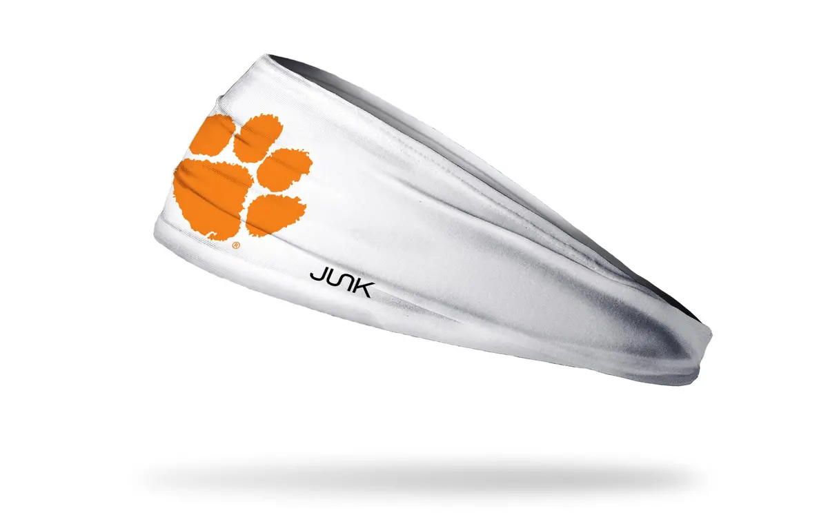 Clemson Tigers: Logo White Big Bang Lite Headband 1