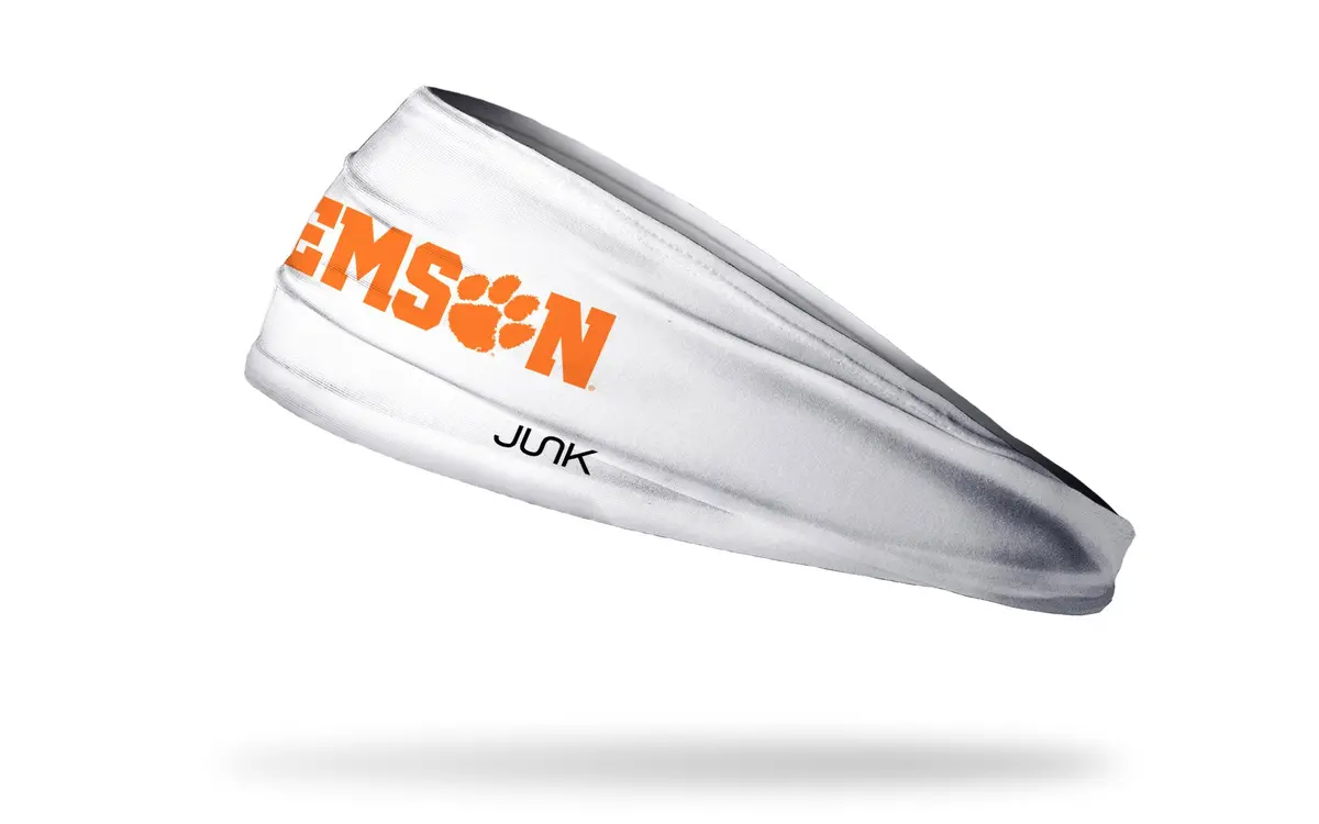 Clemson Tigers: Clemson White Big Bang Lite Headband 1