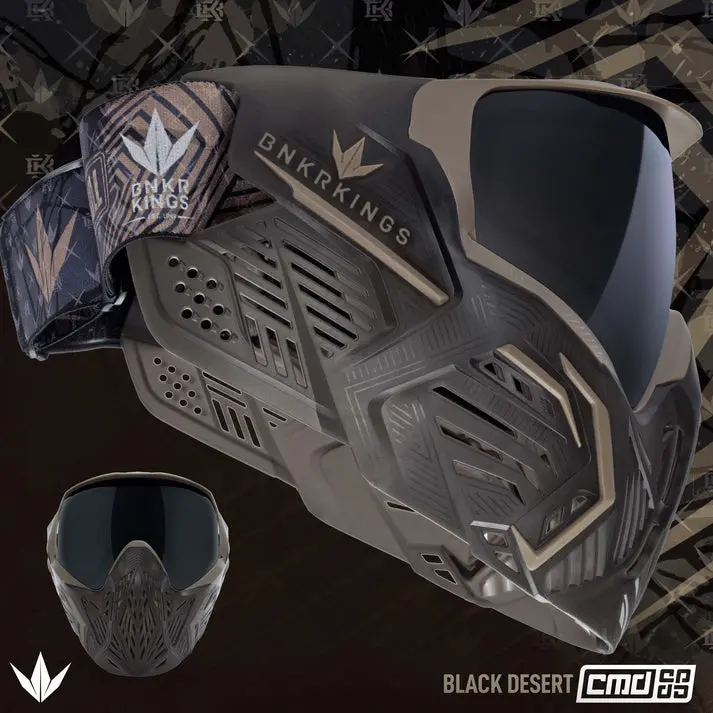 Bunkerkings Cmd Paintball Mask - Black Desert 1