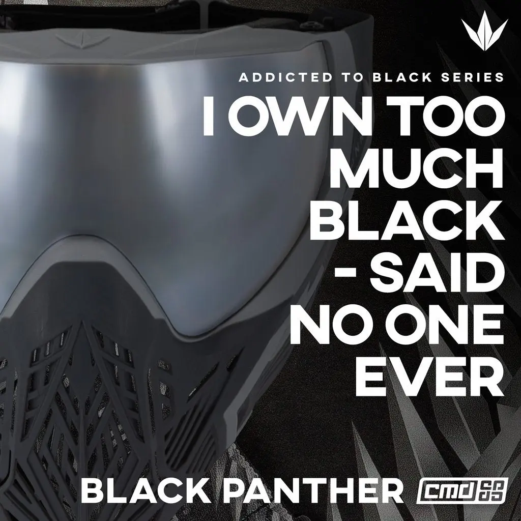 Bunkerkings Cmd Paintball Mask - Black Panther 1