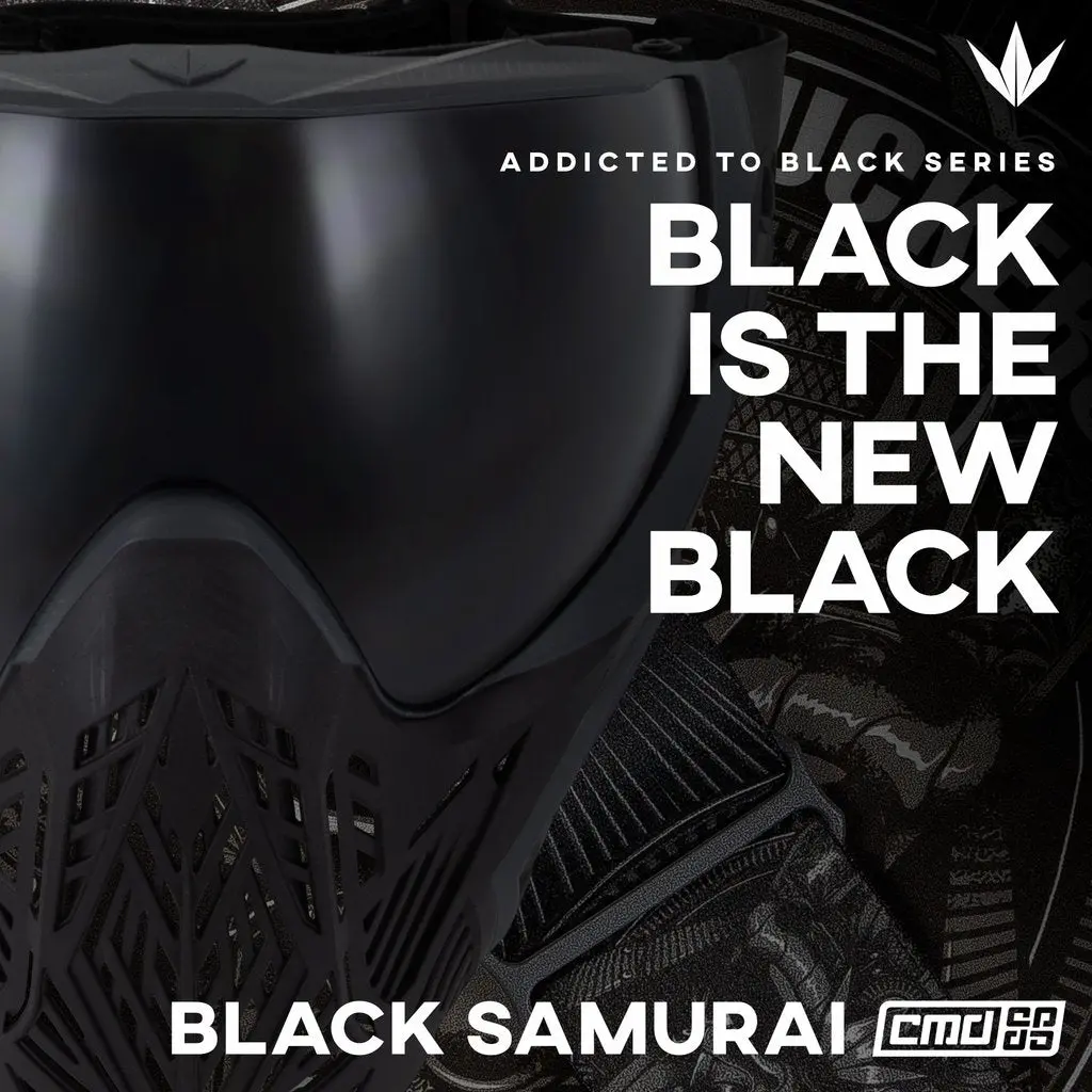 Bunkerkings Cmd Paintball Mask - Black Samurai 1