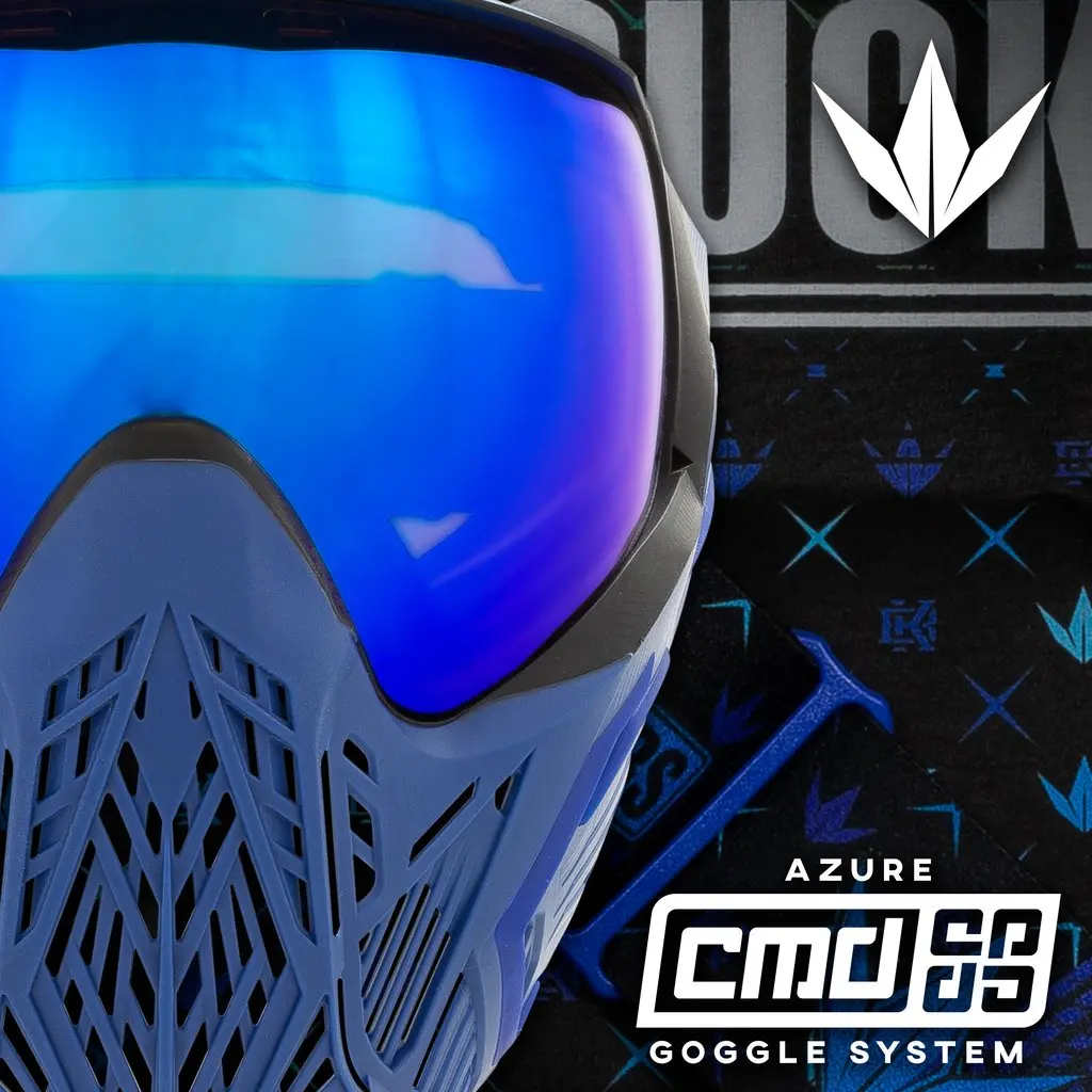 Bunkerkings Cmd Paintball Mask - Blue Azure 1