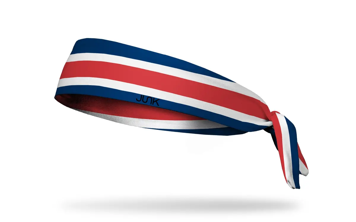 Costa Rica Flag Flex Tie Headband 1