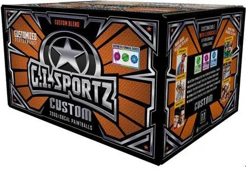 Gi Sportz Custom Paintballs - 2000 Paintballs - Lime Green Shell - Yellow Fill 1