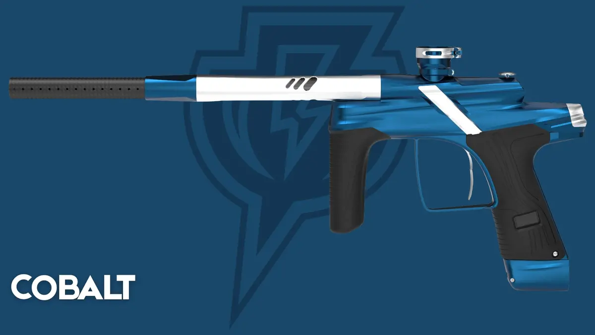 Macdev Cyborg X Paintball Marker - Cobalt (Dust Blue/Silver) *Pre-Order* 1
