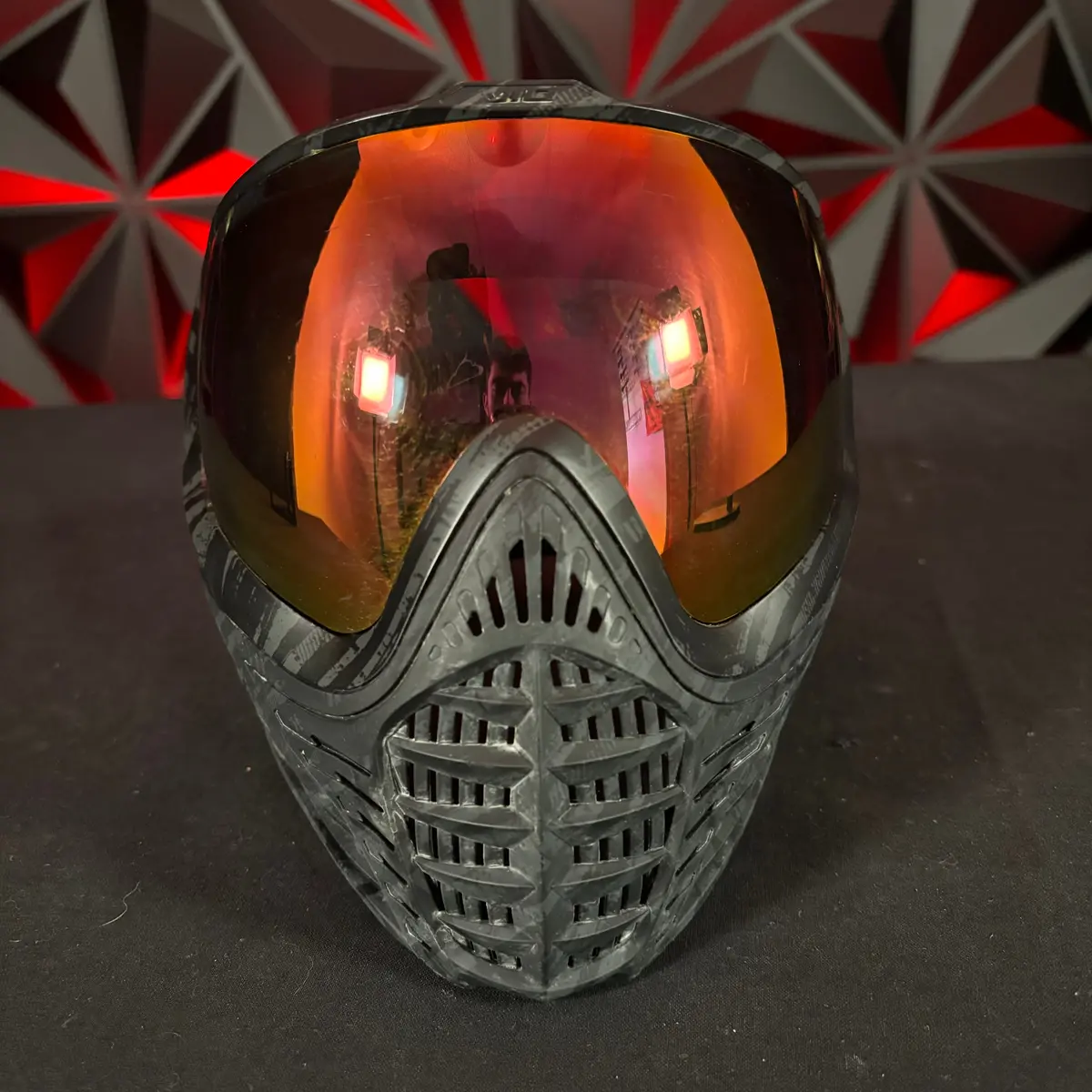 Used Virtue Vio Contour 2 Paintball Mask - Graphic Fire 1