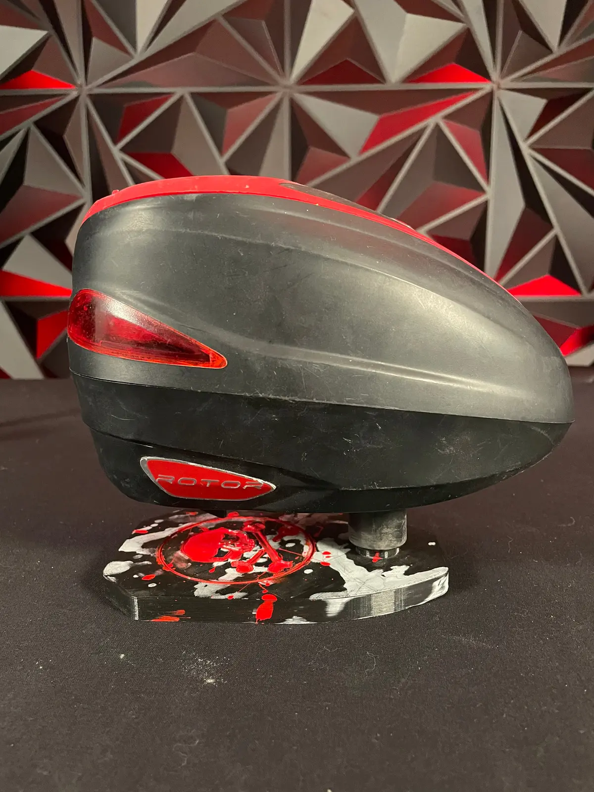 Used Dye Rotor Paintball Loader - Black/Red W/Speed Feed 1