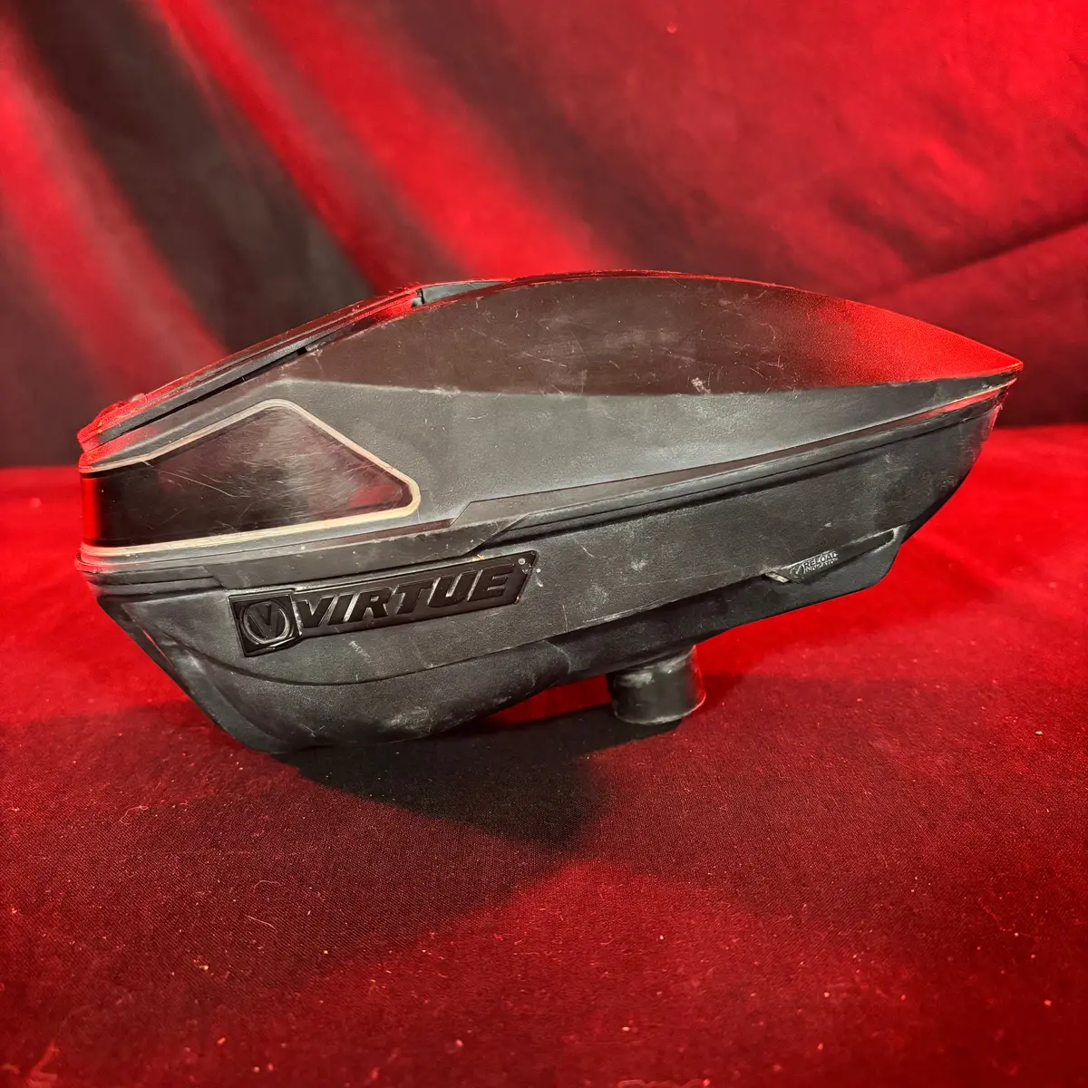 Used Virtue Spire Iv Paintball Loader - Black W/ Speedfeed 1