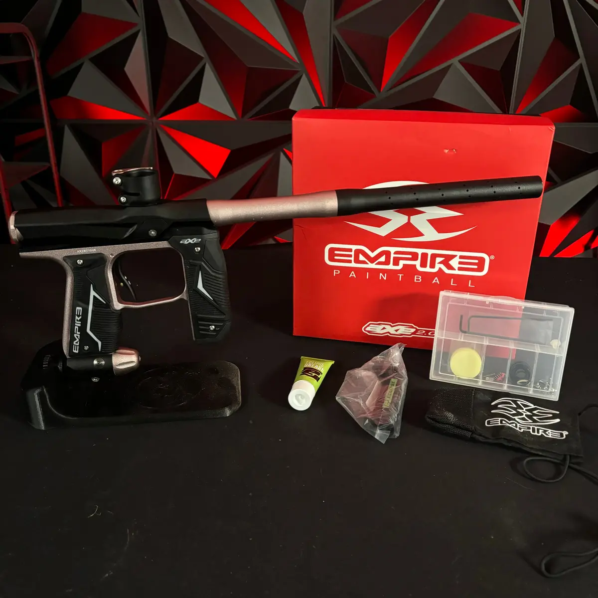 Used Empire Axe 2.0 Paintball Gun - Black / Tan 1