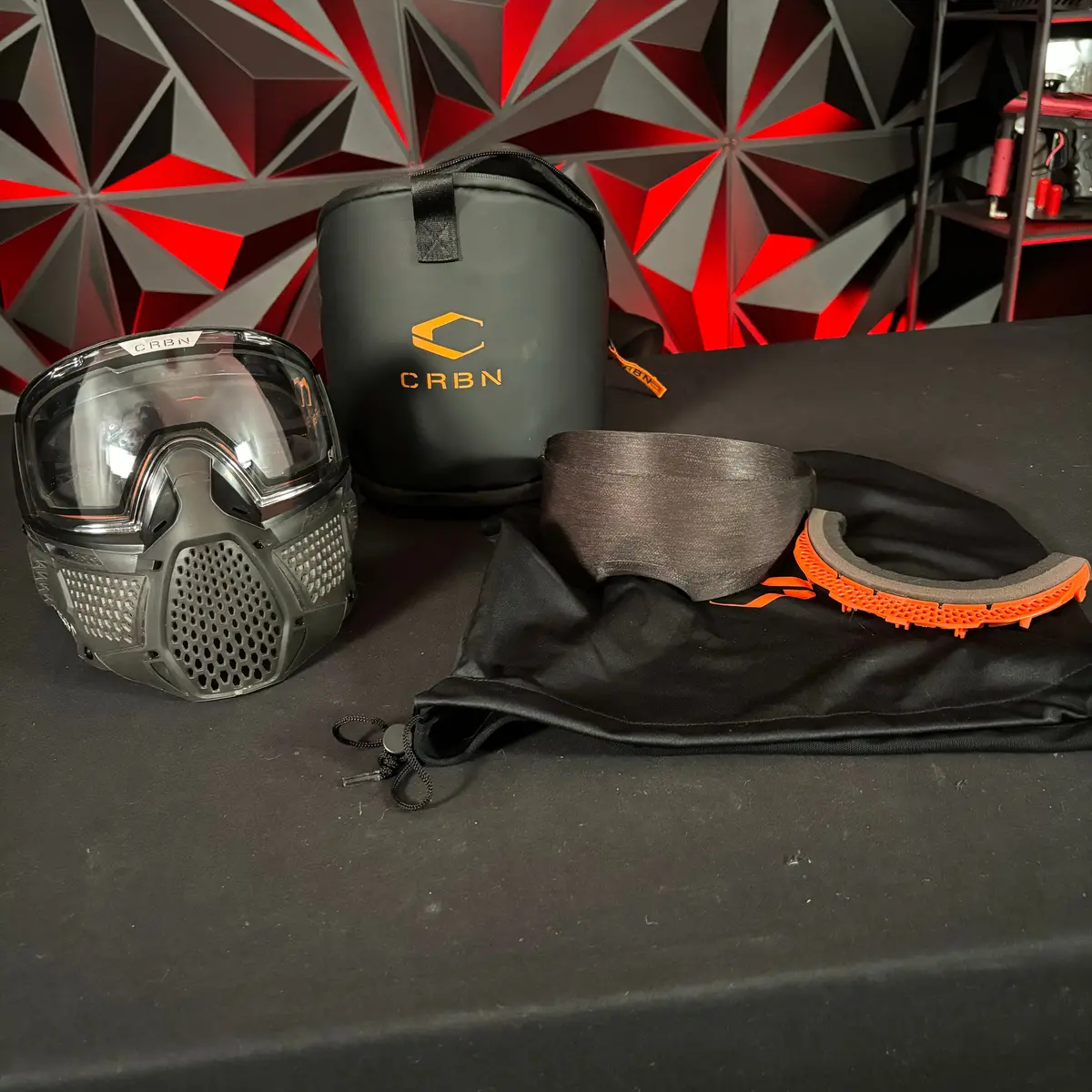 Used Carbon Zero Pro Paintball Mask - More Coverage - Smoke 1