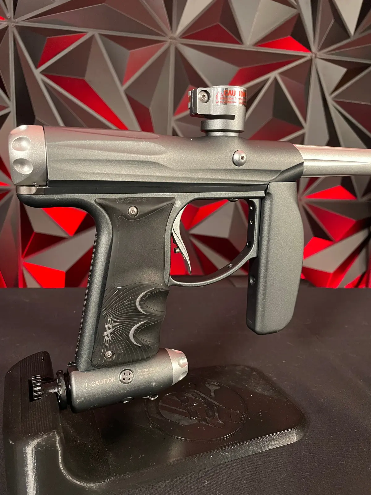 Used Empire Axe Paintball Gun - Dark Grey/Silver W/Redline Board 1