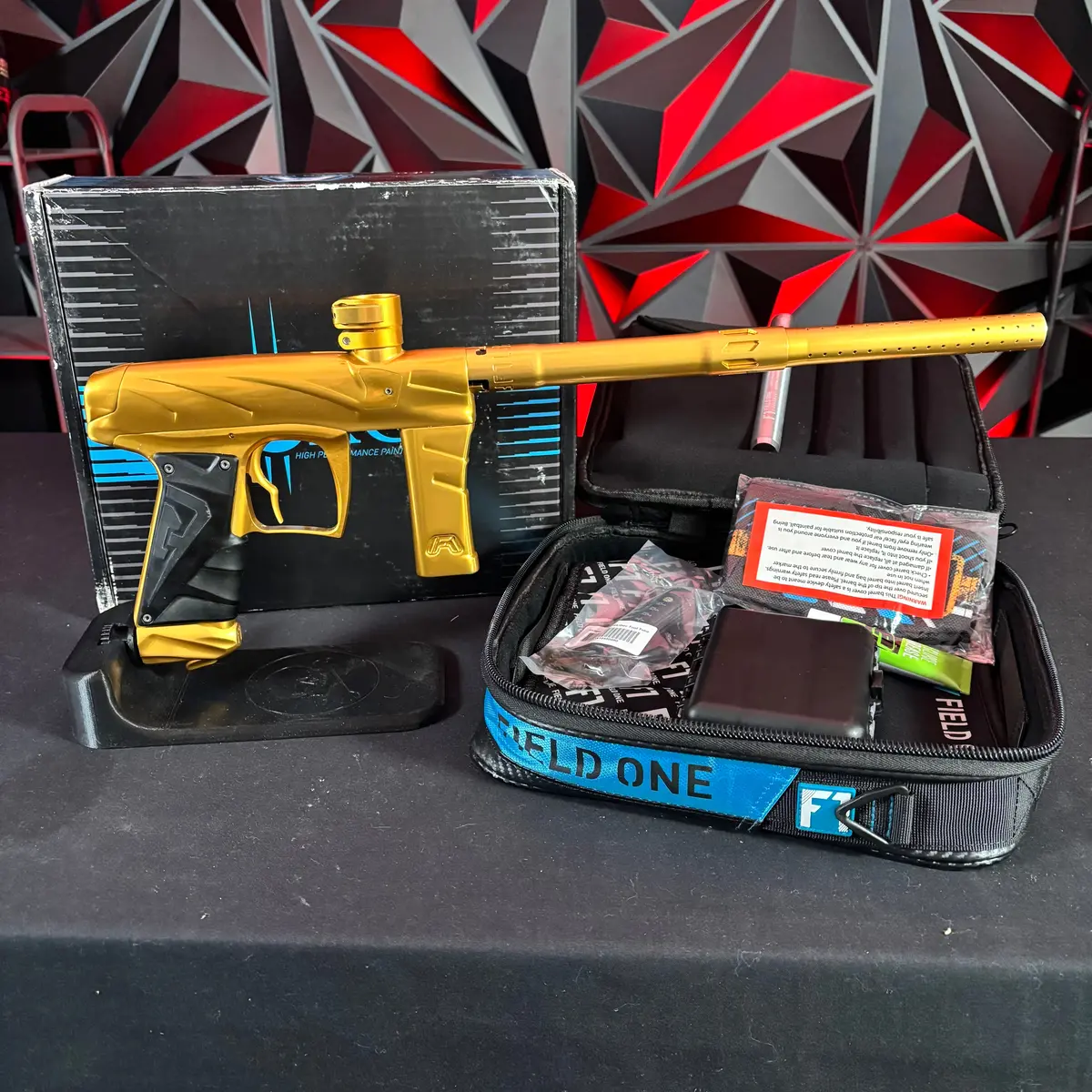 Used Field One Force V2 Paintball Gun - Polished Gold 1