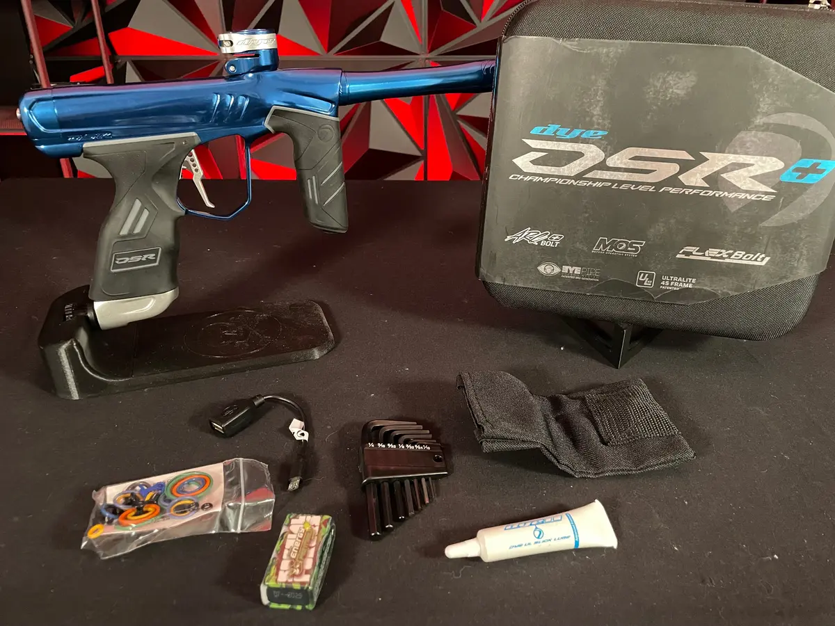Used Dye Dsr+ Paintball Gun - Polished Blue/Dust Silver 1